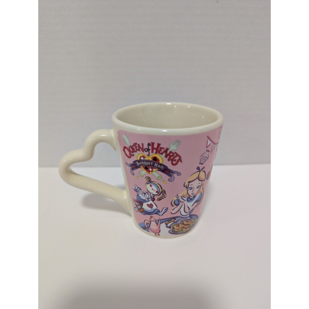 Pink Tokyo Disney Resort Alice In Wonderland Queen of Hearts Souvenir Coffee Cup